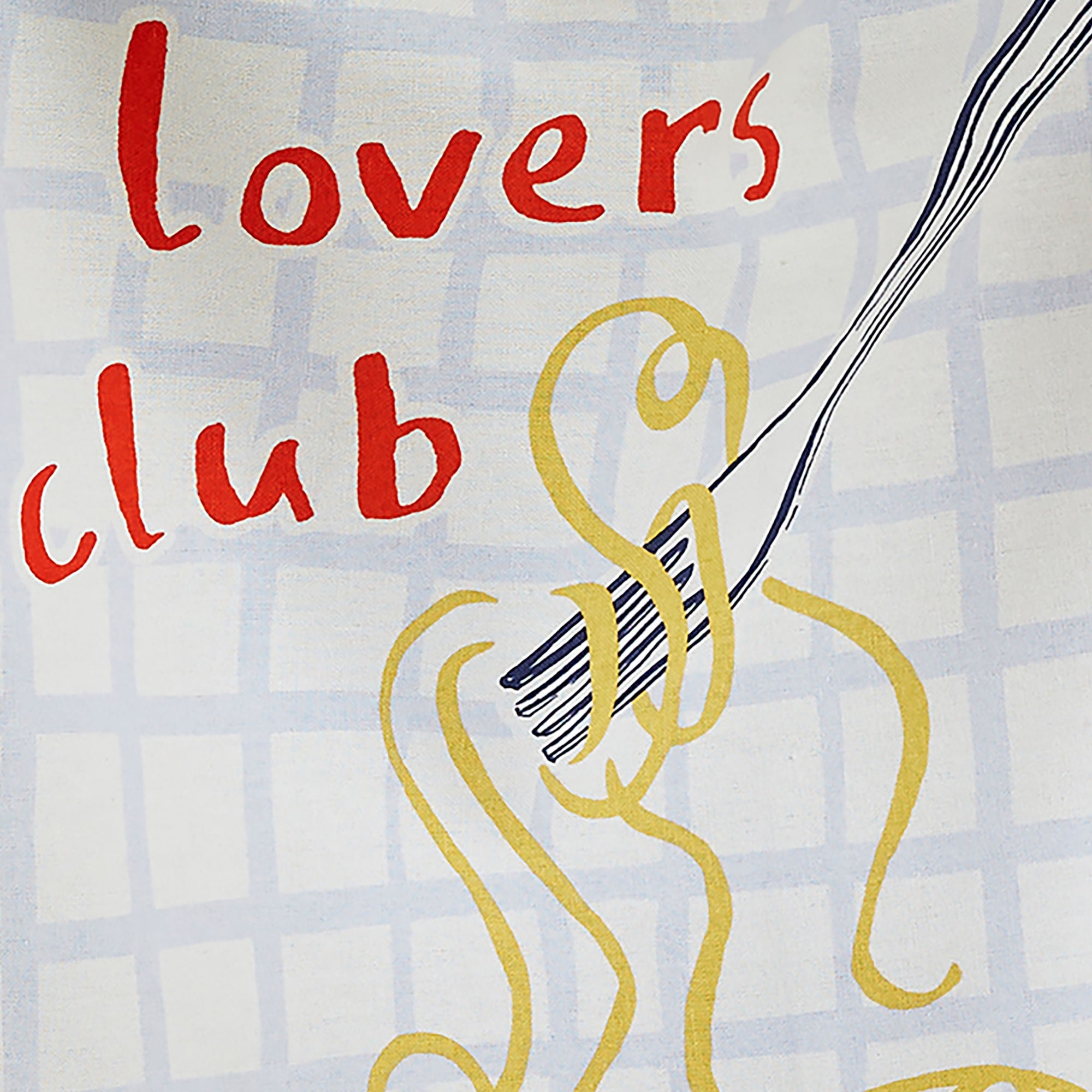 Pasta Lovers Club Cotton Tea Towel in Yellow - Tea Towel - Ulster Weavers