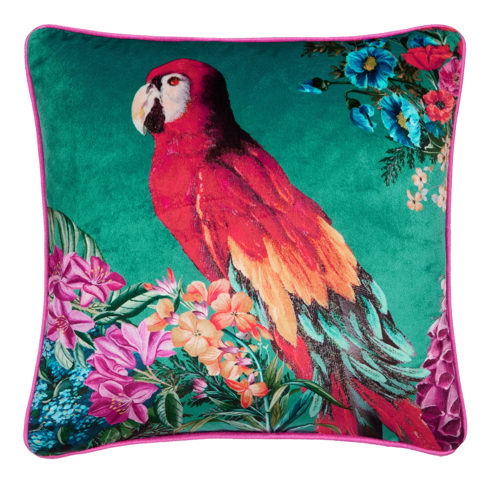 Polly Amorous Cushion by Laurence Llewelyn-Bowen in Teal 43 x 43cm