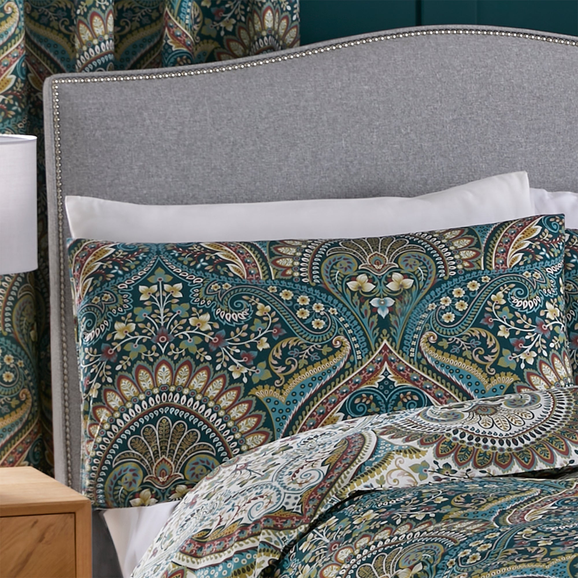 Palais Duvet Cover Set by Dreams & Drapes Design in Teal - Duvet Cover Set - Dreams & Drapes Design