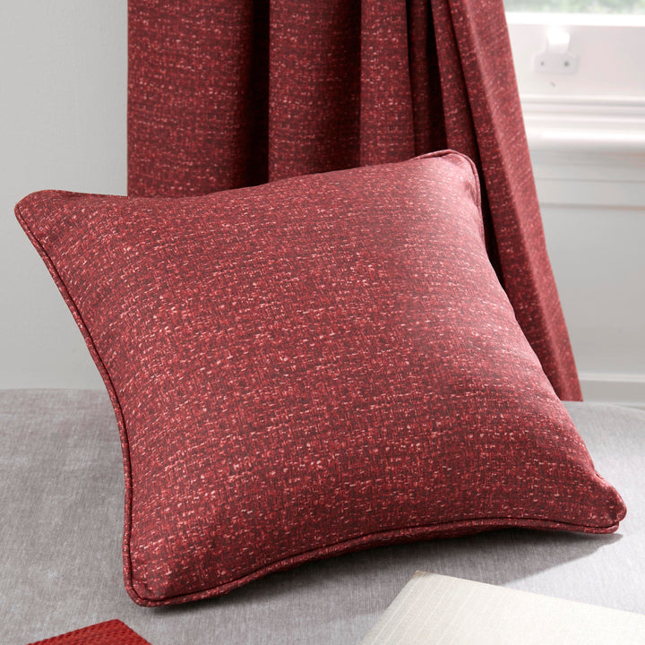 Pembrey Cushion by Dreams & Drapes in Red 43 x 43cm - Cushion - Dreams & Drapes Curtains