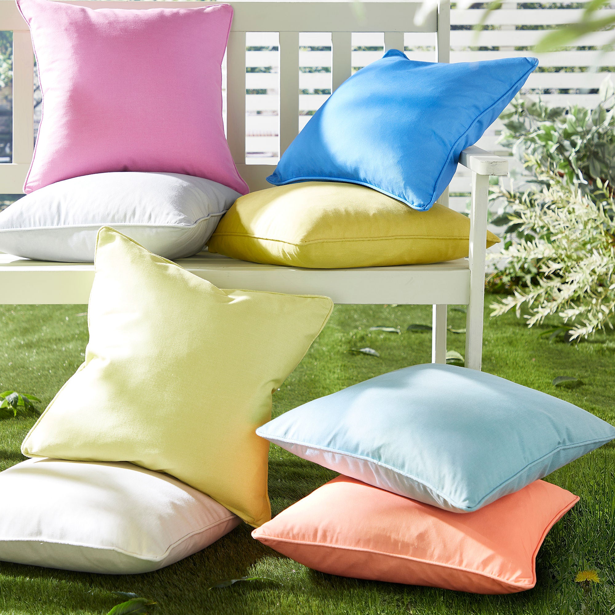 Plain Dye Cushion by Fusion in Silver 43 x 43cm - Cushion - Fusion
