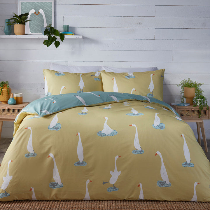 Puddles The Duck Duvet Cover Set by Fusion in Yellow - Duvet Cover Set - Fusion