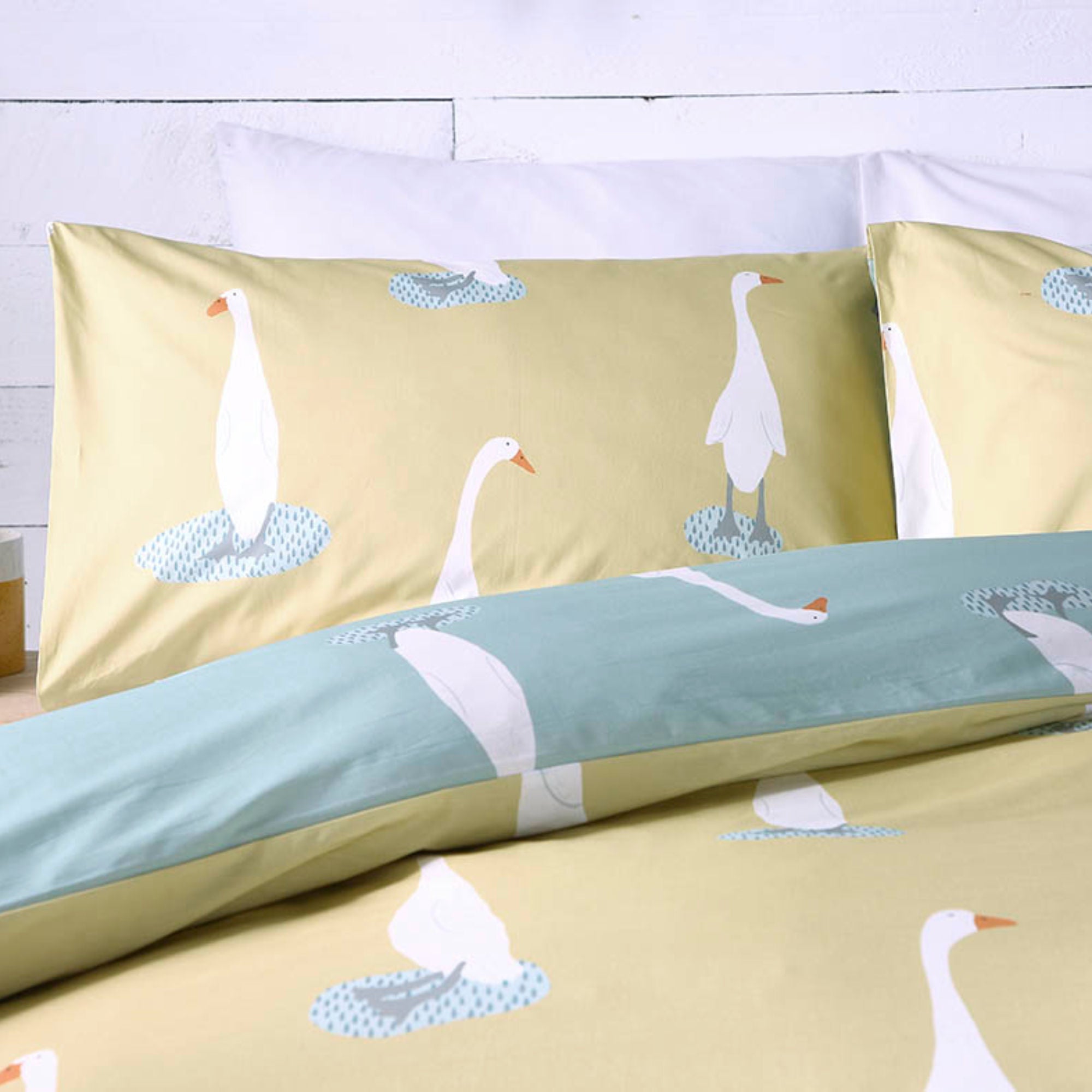 Puddles The Duck Duvet Cover Set by Fusion in Yellow - Duvet Cover Set - Fusion