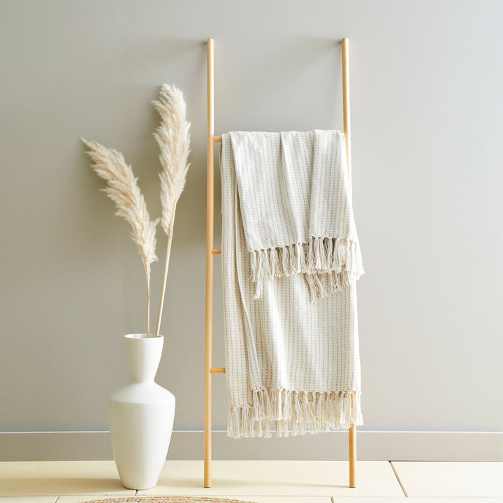 Quinn Throw by Drift Home in Cream 200cm x 200cm