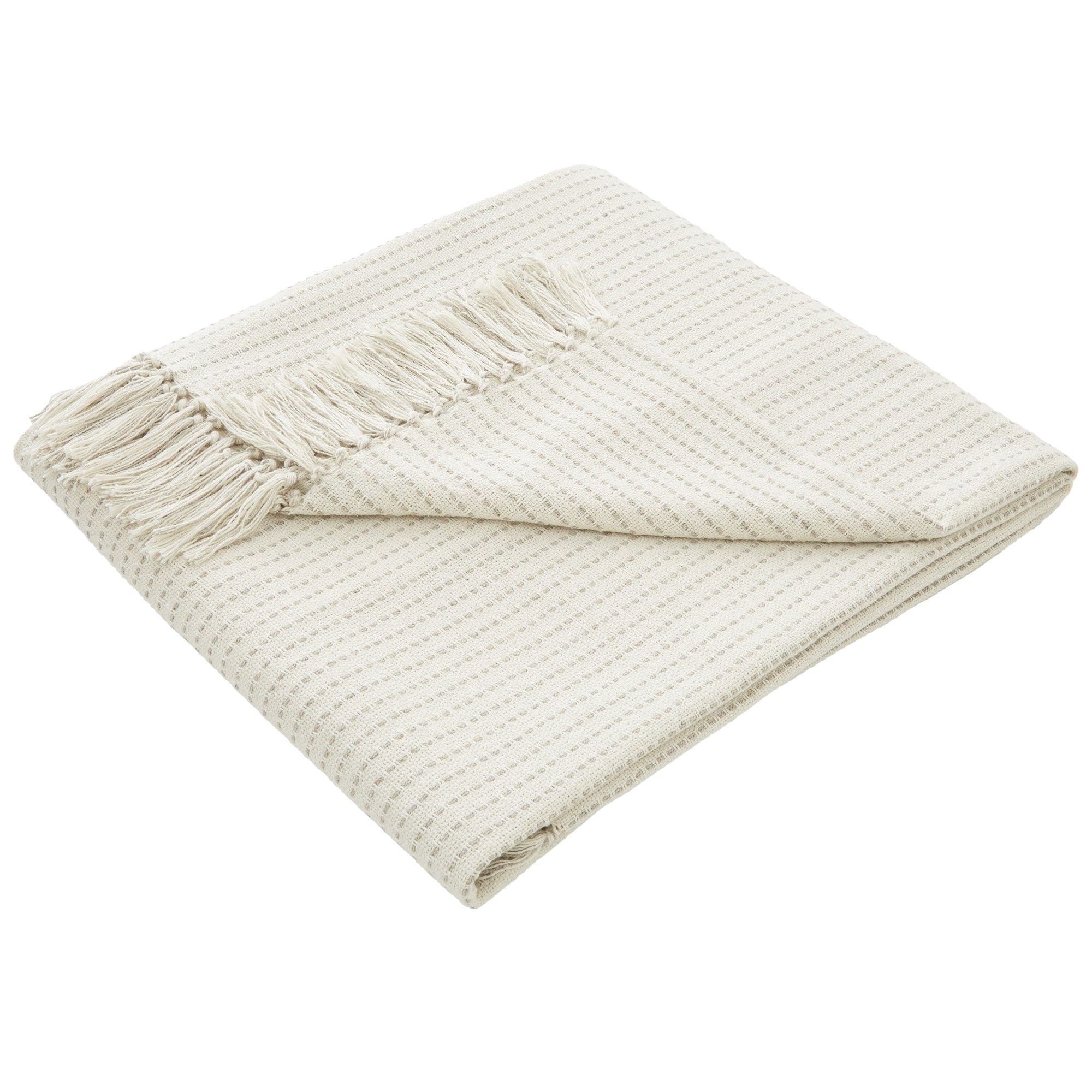 Quinn Throw in Cream 130 x 180cm - Throw - Drift