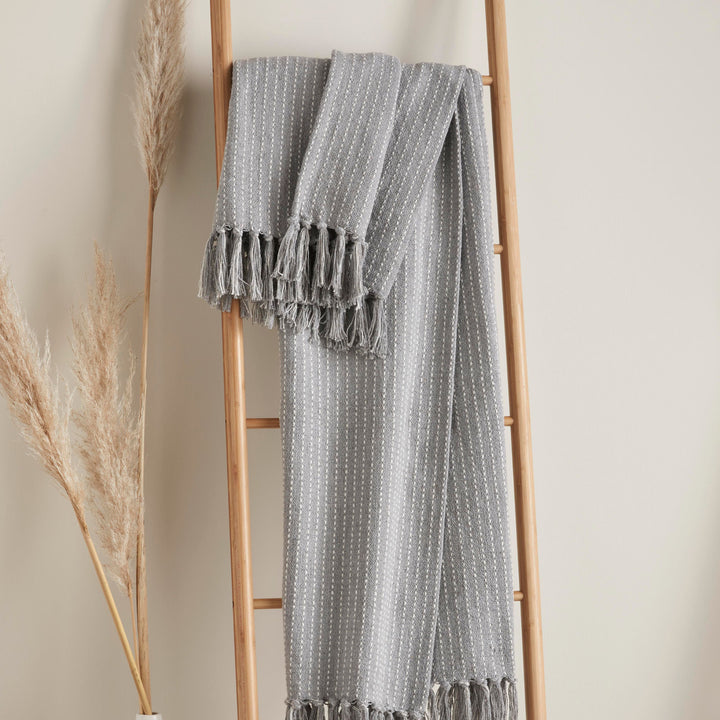 Quinn Throw by Drift Home in Grey 200cm x 200cm