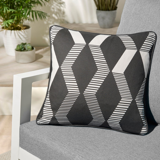 Rico Cushion in Black 43 x 43cm
