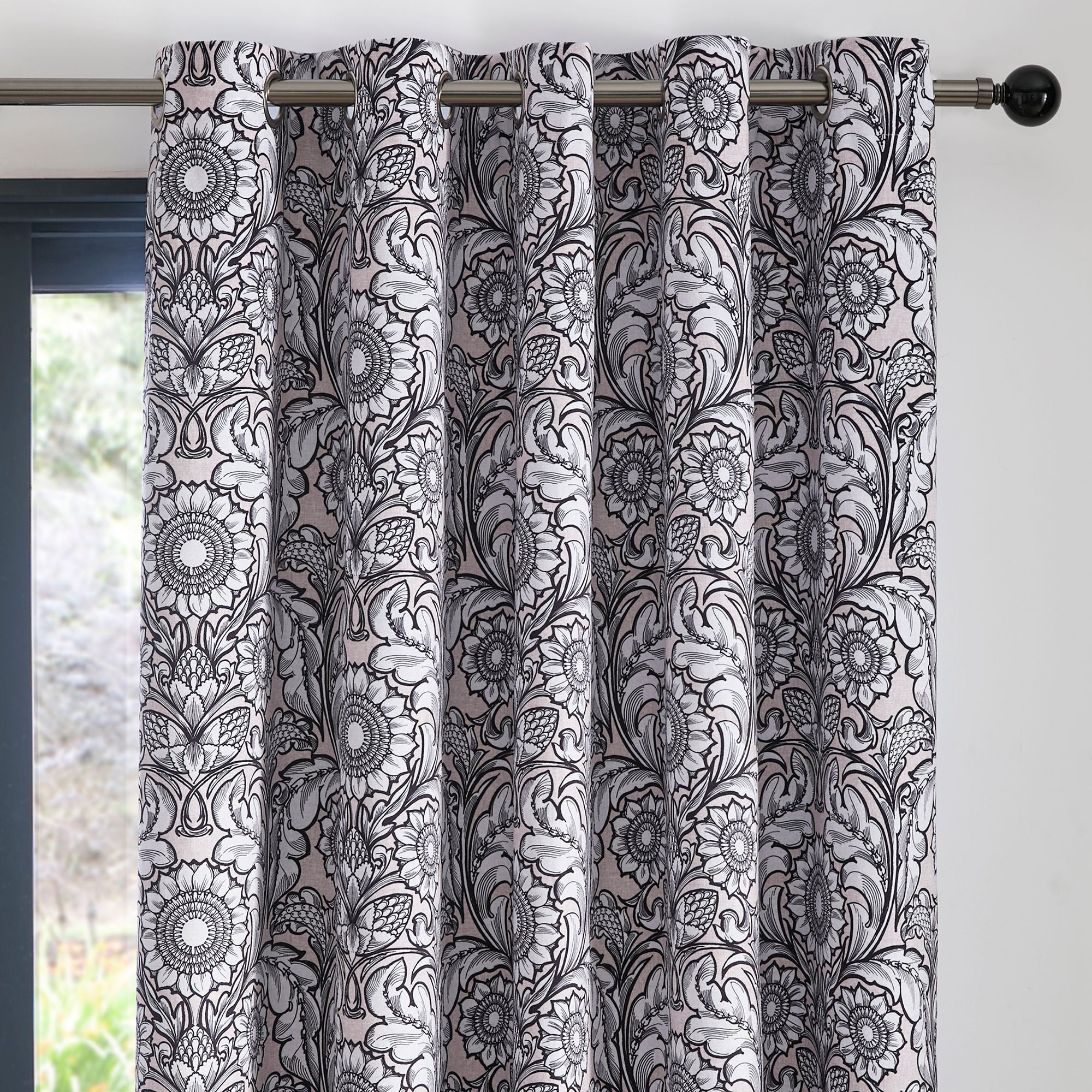 Romilly Pair of Eyelet Curtains by Laurence Llewelyn-Bowen in Natural - Pair of Eyelet Curtains - Laurence Llewelyn-Bowen