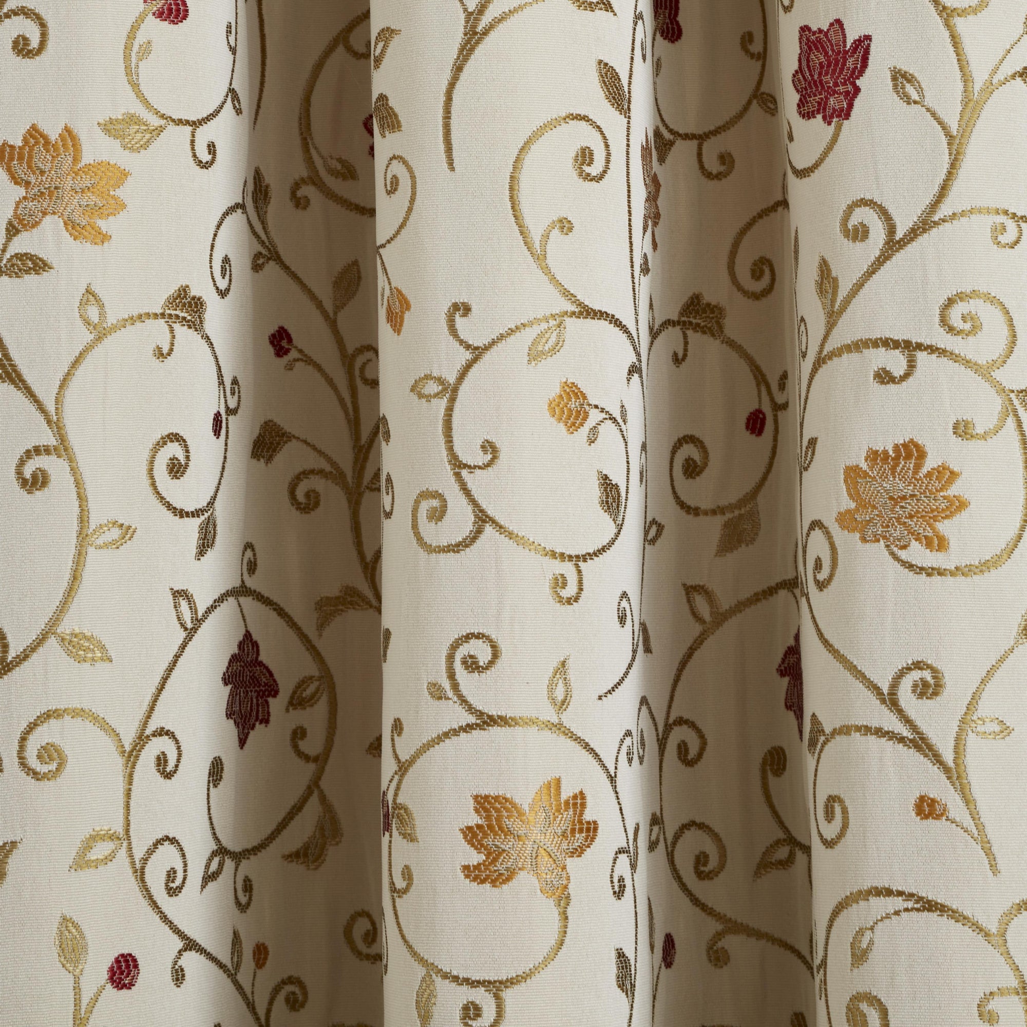 Renata Pair Of Curtain Tiebacks by Curtina in Natural & Red  26