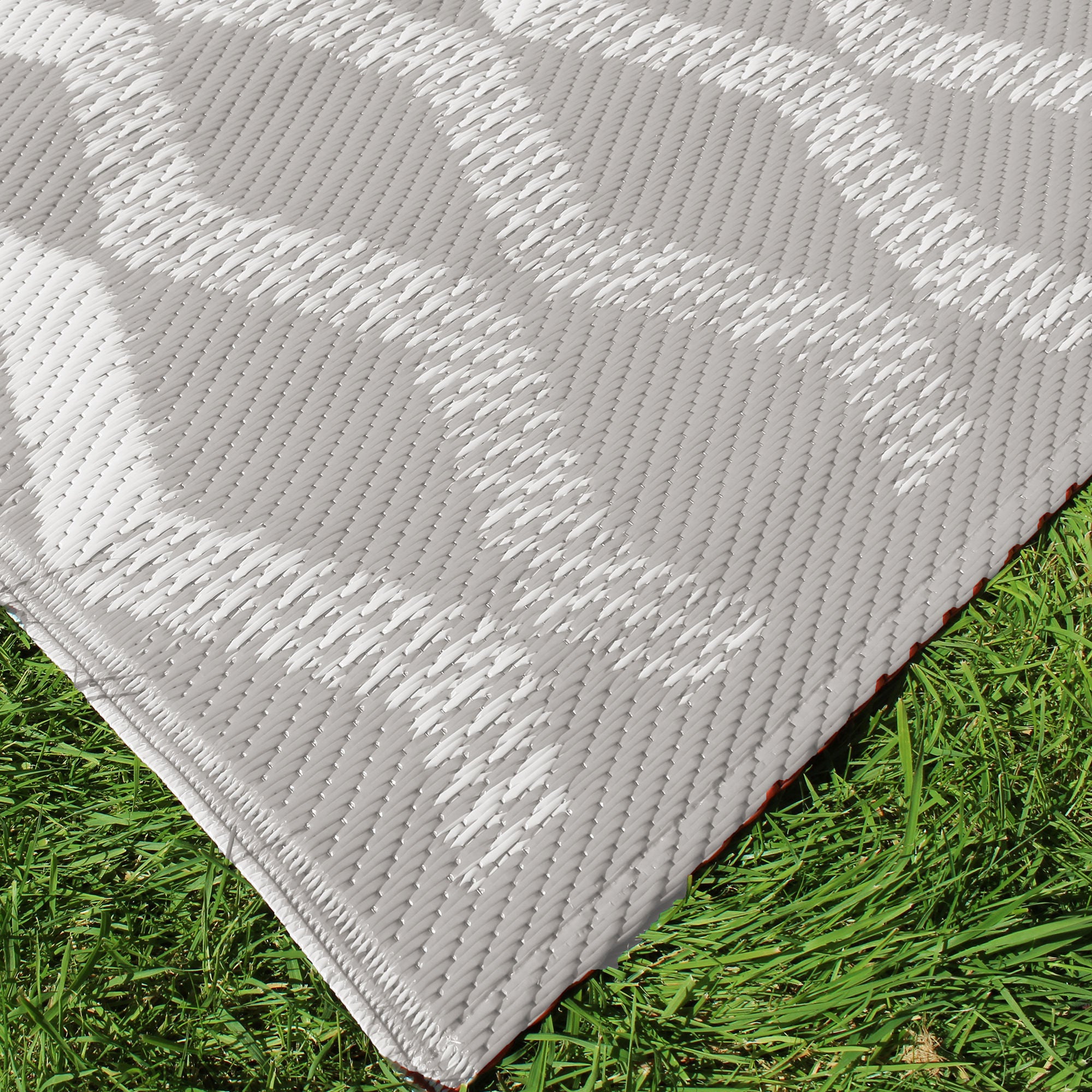 Rico Outdoor Outdoor Rug by Fusion in Grey 120 x 170cm - Outdoor Rug - Fusion