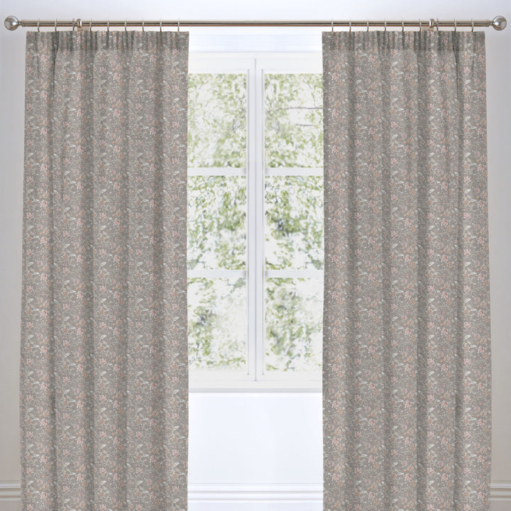 Roselle Pair of Pencil Pleat Curtains by Appletree Promo in Grey - Pair of Pencil Pleat Curtains - Appletree Promo