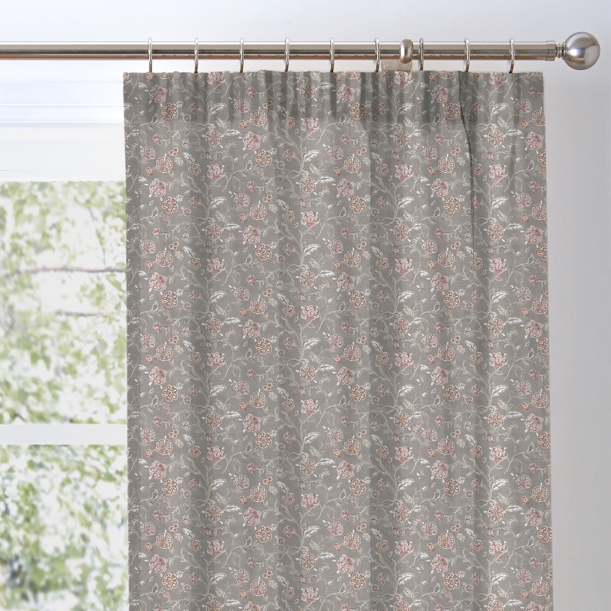 Roselle Pair of Pencil Pleat Curtains by Appletree Promo in Grey - Pair of Pencil Pleat Curtains - Appletree Promo