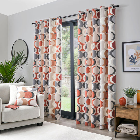 Sander Eyelet Curtains in Spice