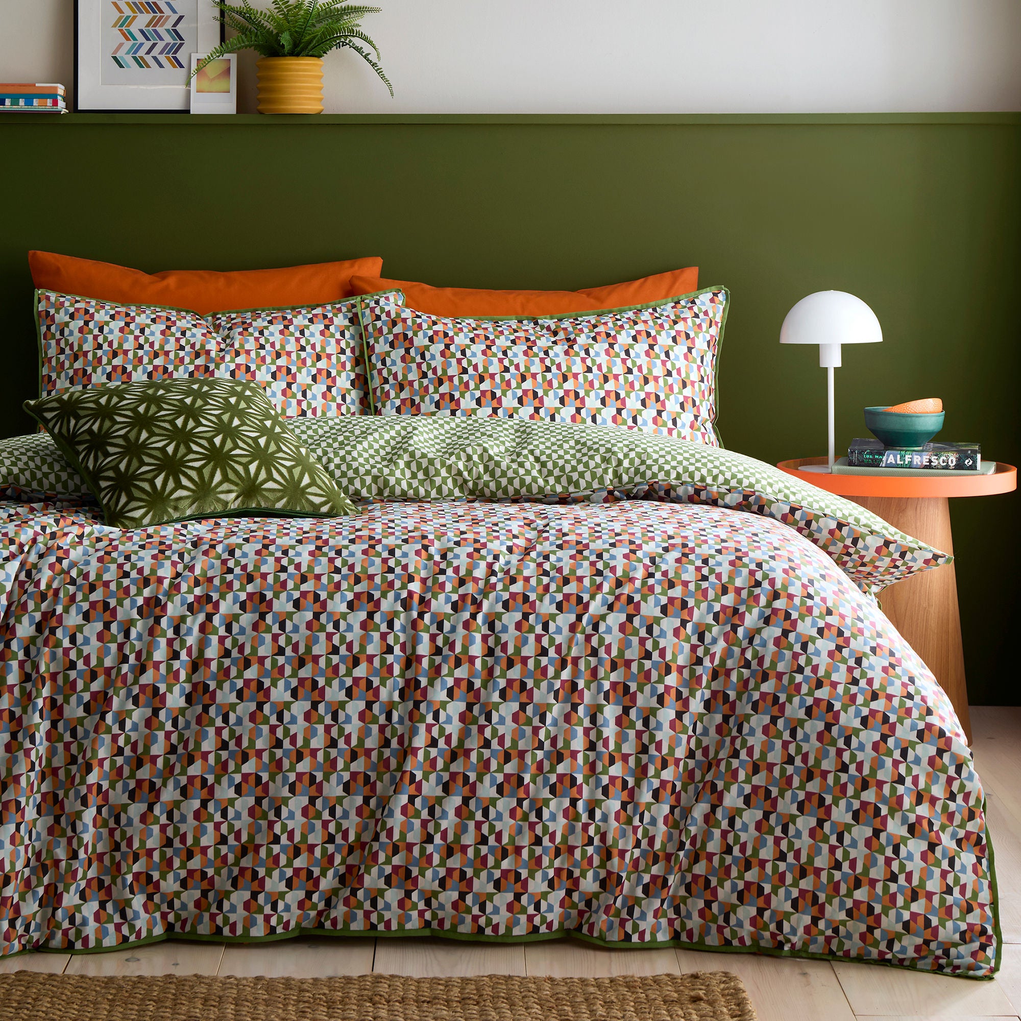 Star Geo Duvet Cover Set in Natural - Duvet Cover Set - Appletree