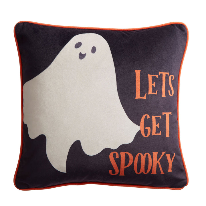 Spooky Ghosts Cushion by Bedlam in Grey 43 x 43cm - Cushion - Bedlam