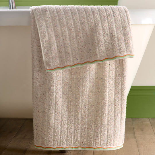 Speckle Rib Towels in Natural