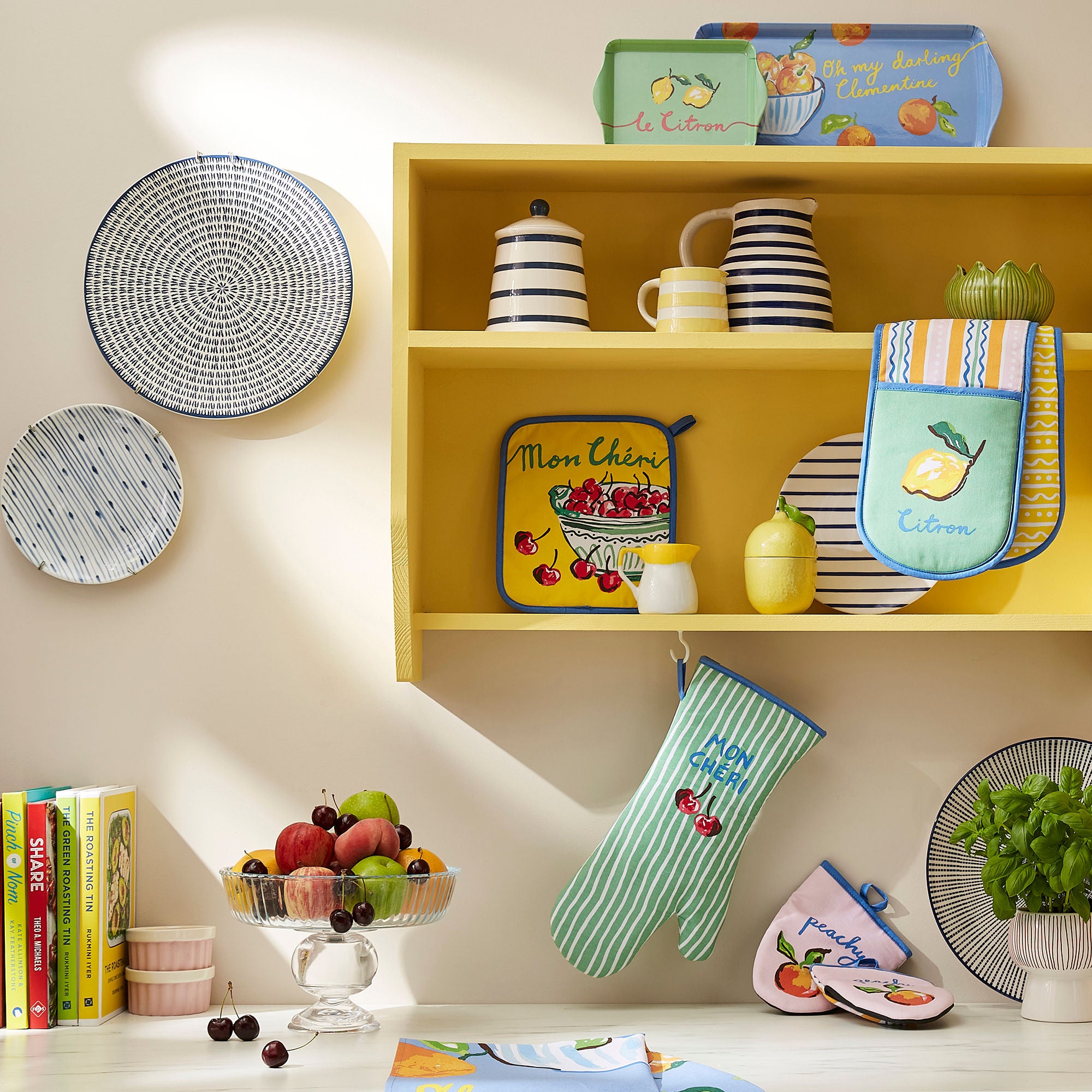 Ulster Weavers Summer Fruits Tea Towel - Cotton One Size in Blue - Tea Towel - Ulster Weavers