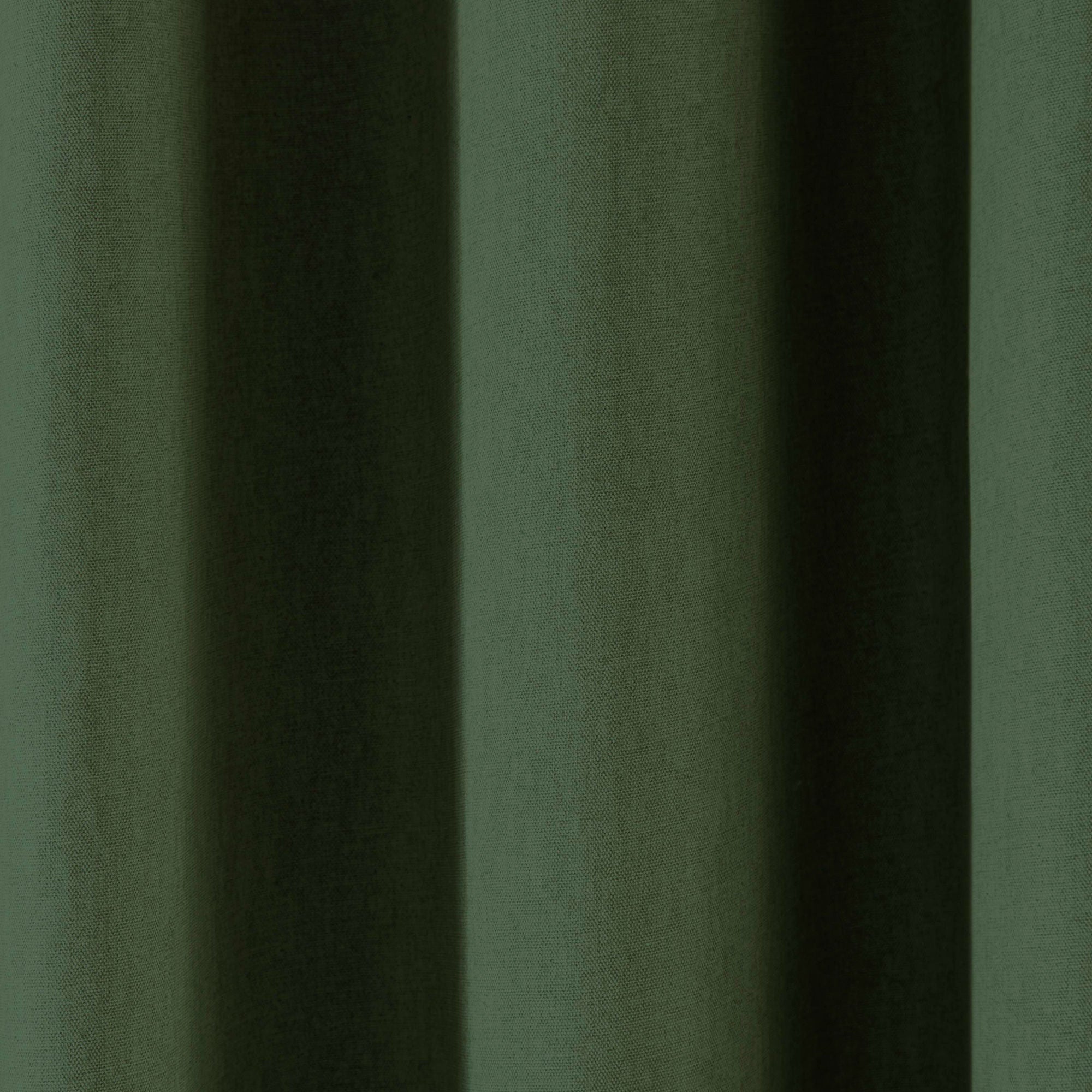 Sorbonne Pair of Eyelet Curtains by Fusion in Bottle Green - Pair of Eyelet Curtains - Fusion