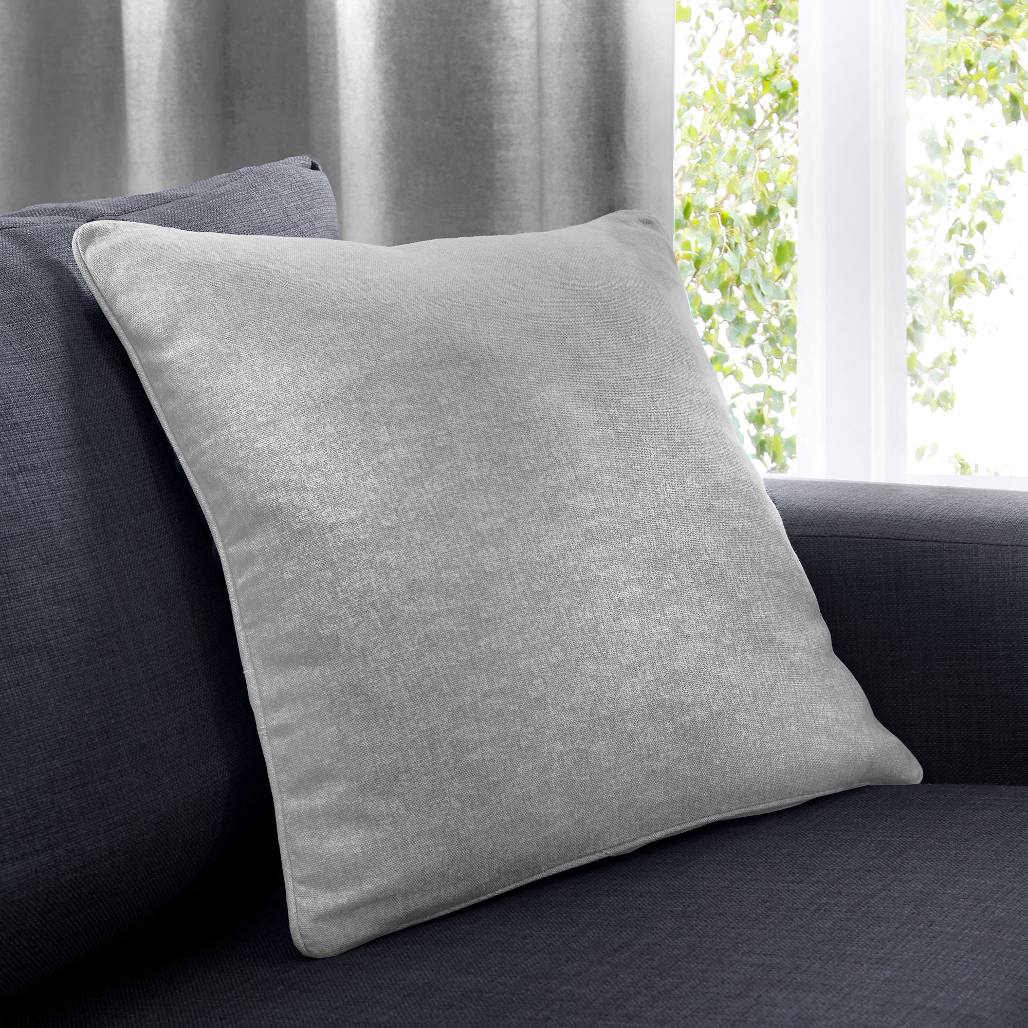 Sorbonne Cushion by Fusion in Silver 43 x 43cm - Cushion - Fusion