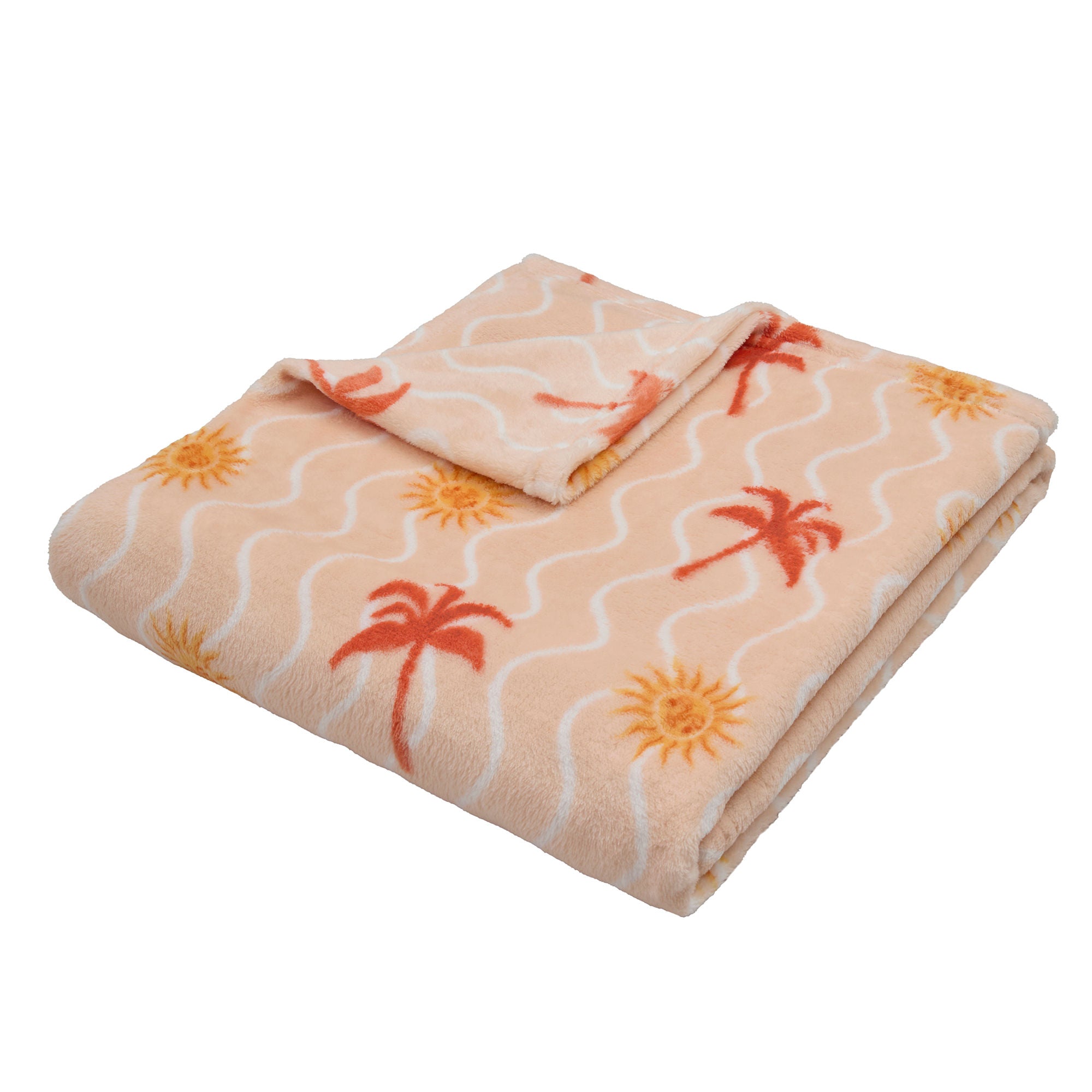 Soleil Throw in Coral/Camel 120 x 150cm - Throw - Fusion