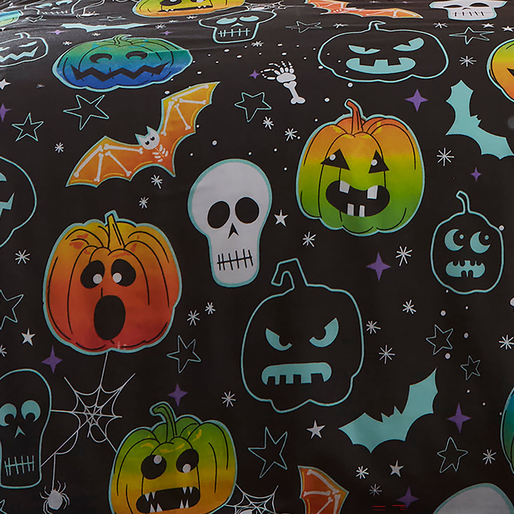 Scary Pumpkins Glow in the Dark Duvet Cover Set by Bedlam in Black - Duvet Cover Set - Bedlam
