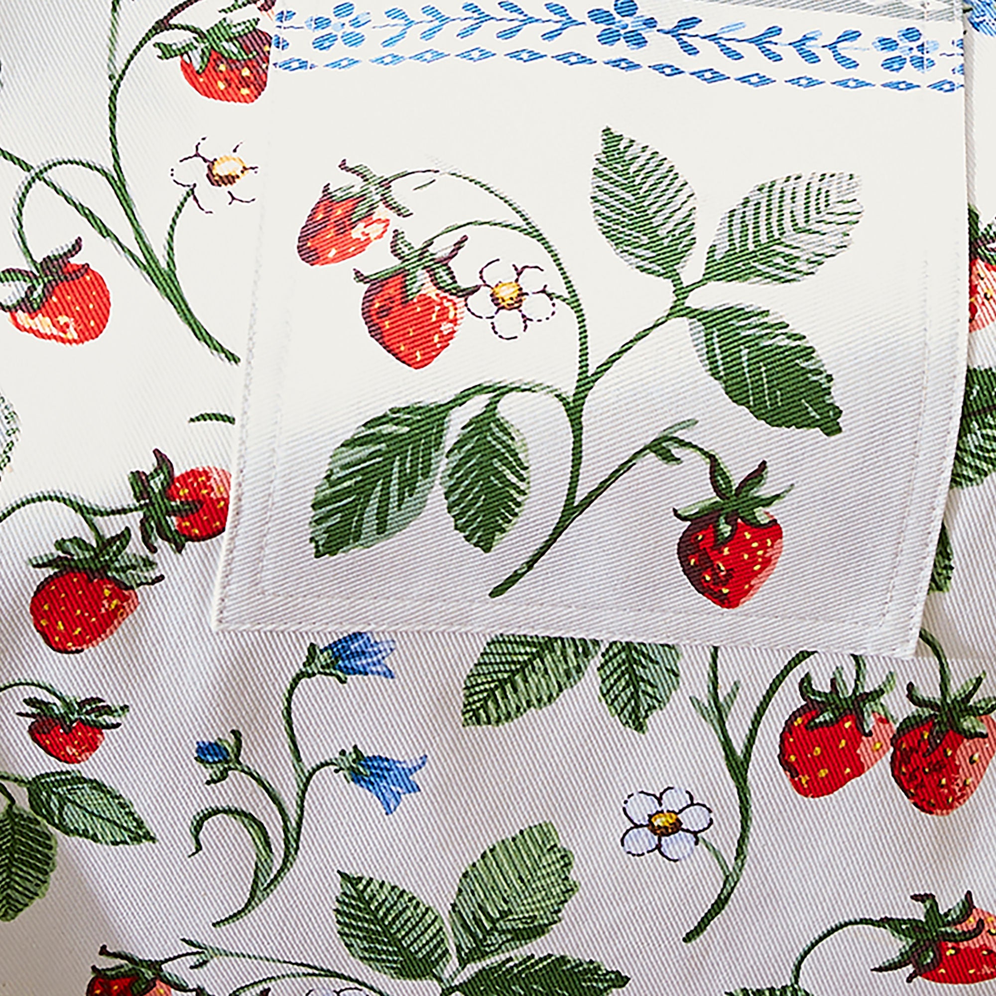 Strawberry Patch Cotton Apron in Green - Apron - Ulster Weavers