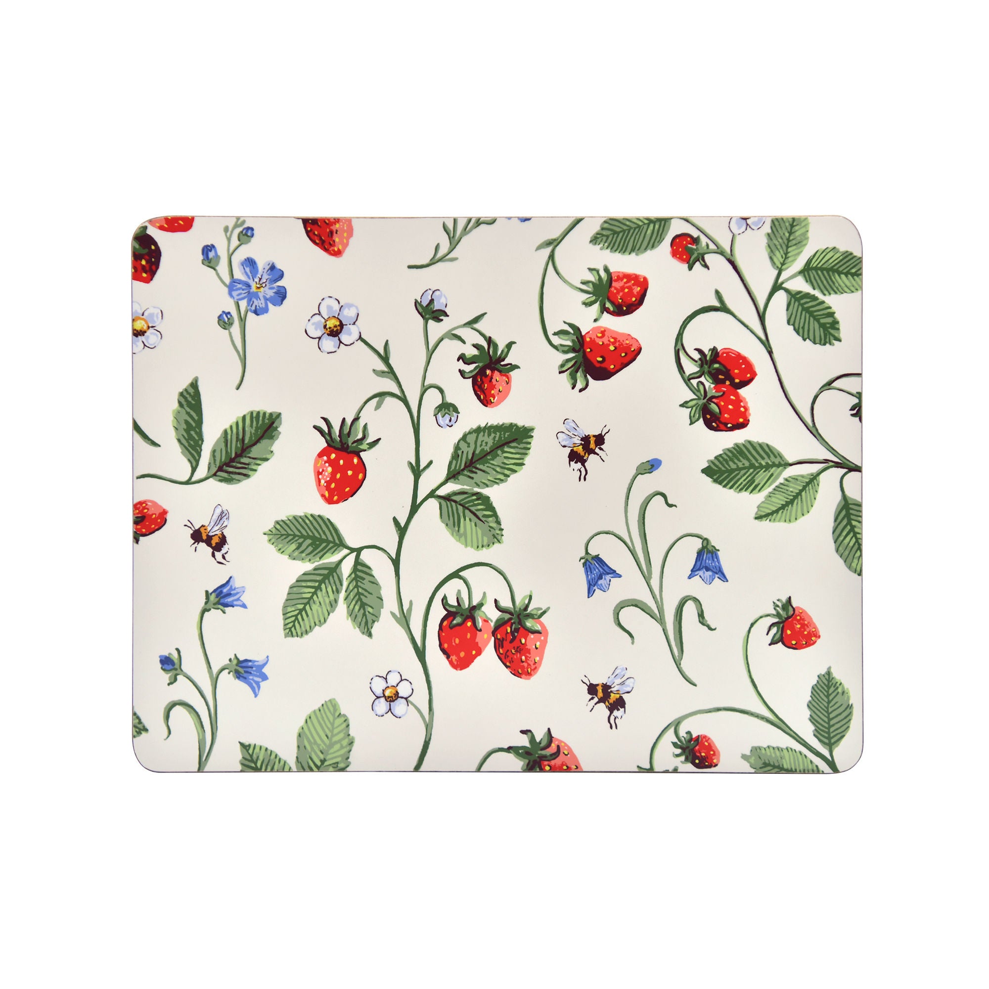 Strawberry Patch Placemat 4 Pack in Green - Placemat - Ulster Weavers