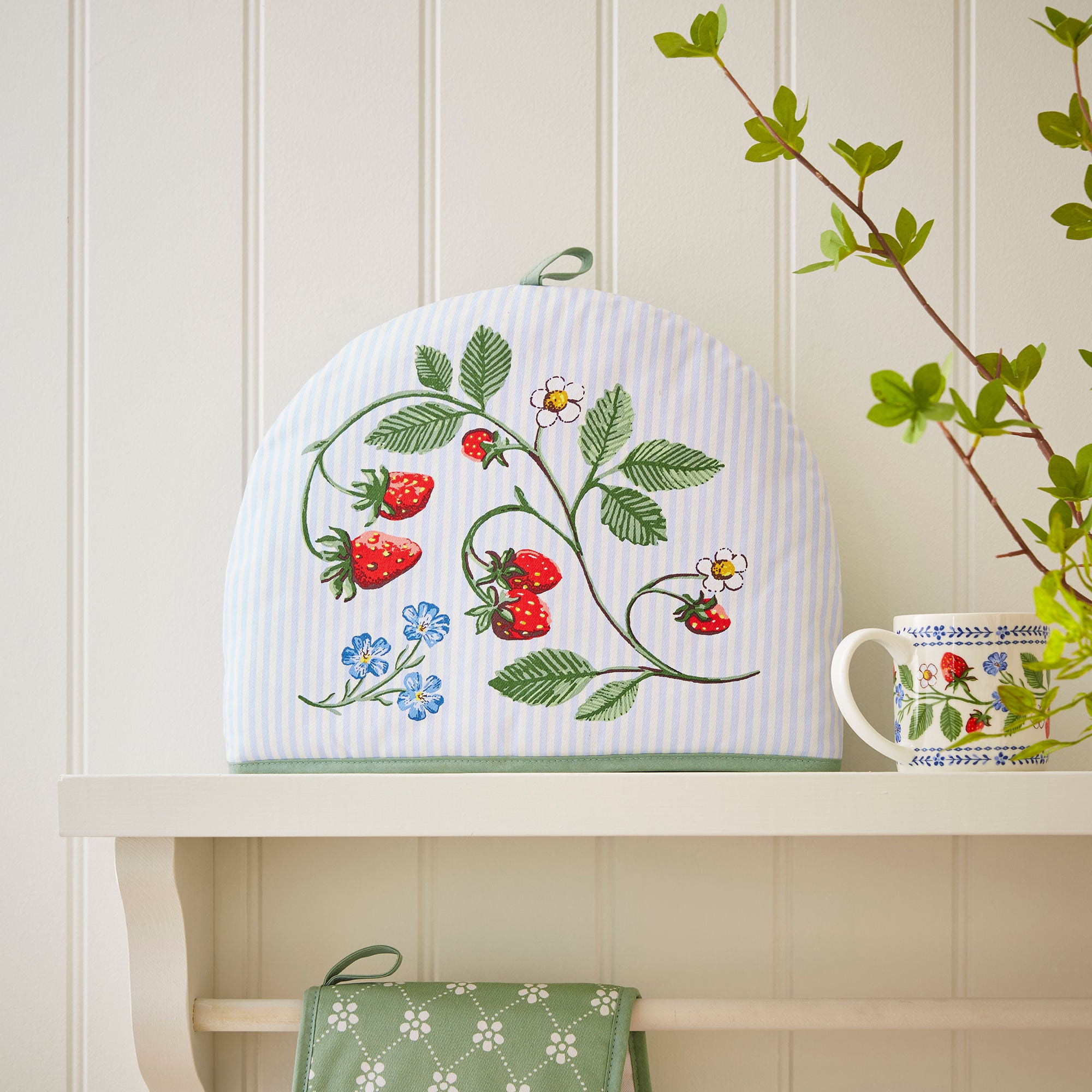 Strawberry Patch Tea Cosy in Green - Tea Cosy - Ulster Weavers