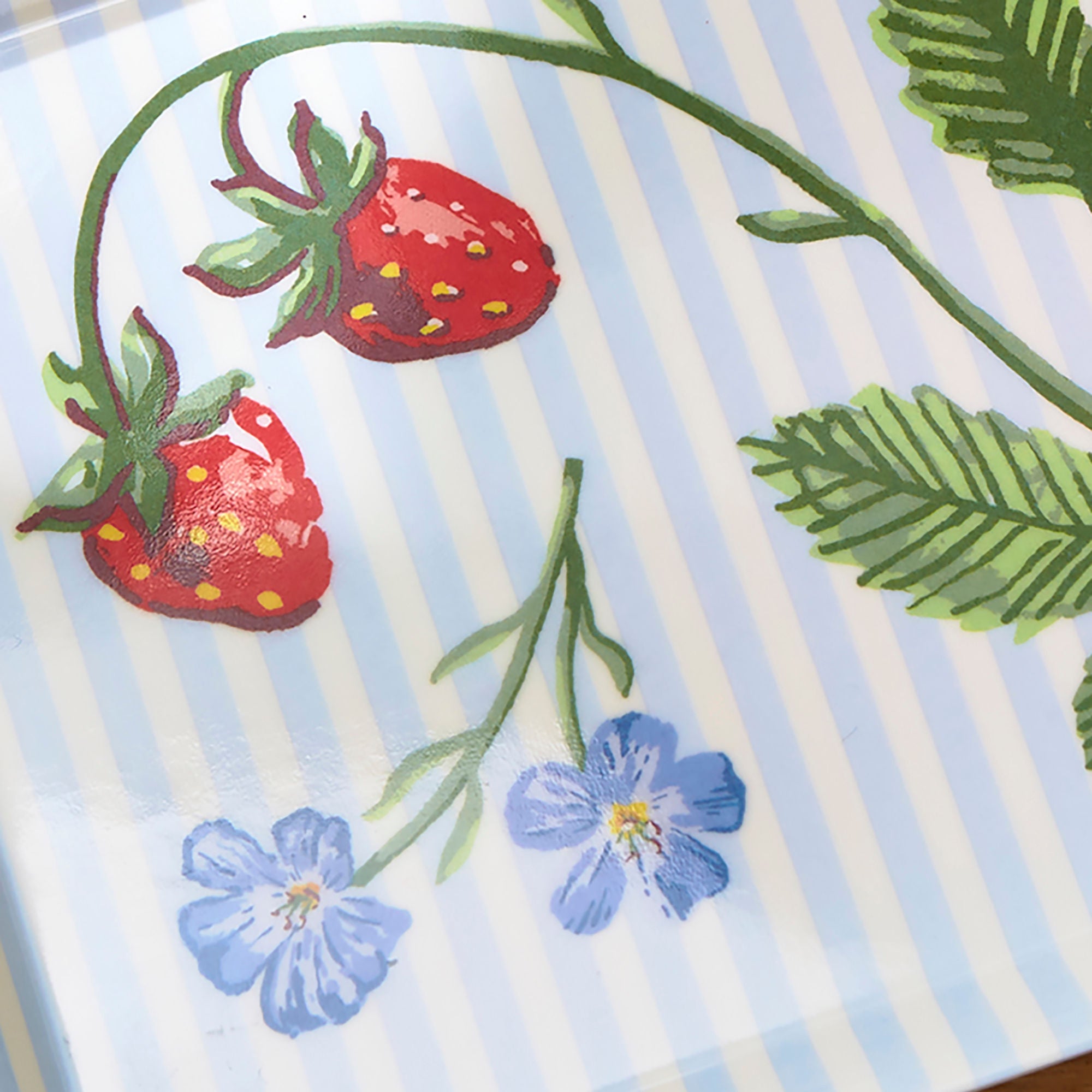 Strawberry Patch Scatter Tray in Green - Tray - Ulster Weavers