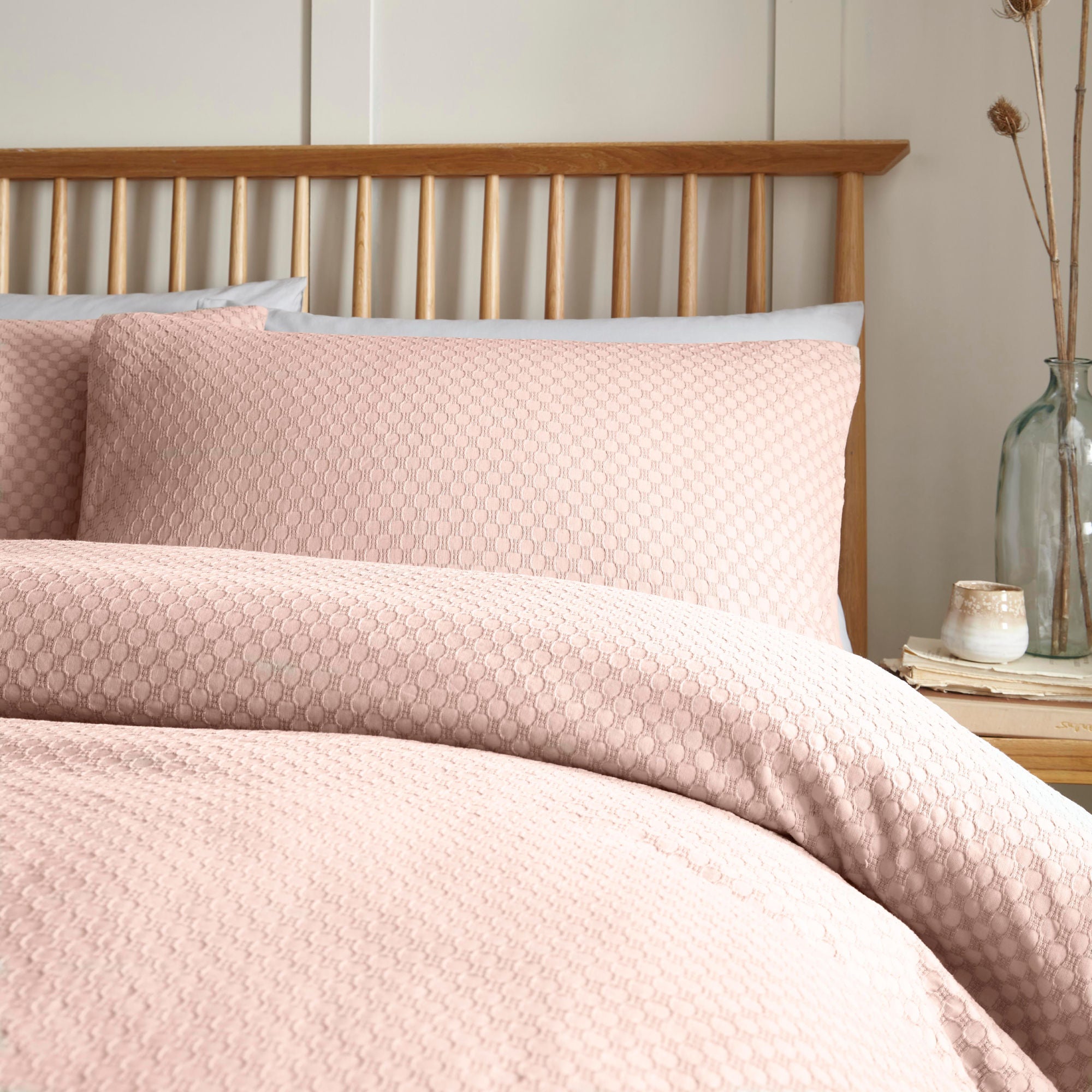 Santos Duvet Cover Set by Appletree Loft in Blush - Duvet Cover Set - Appletree Loft