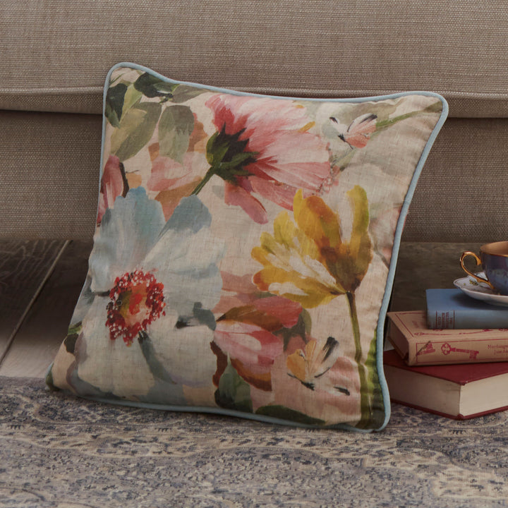 Serenity Cushion by Appletree Heritage in Duck Egg 43 x 43cm - Cushion - Appletree Heritage