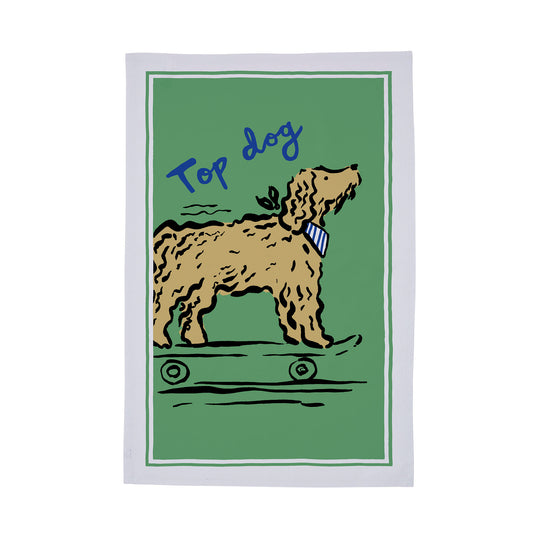 Top Dog Cotton Tea Towel in Multicolour