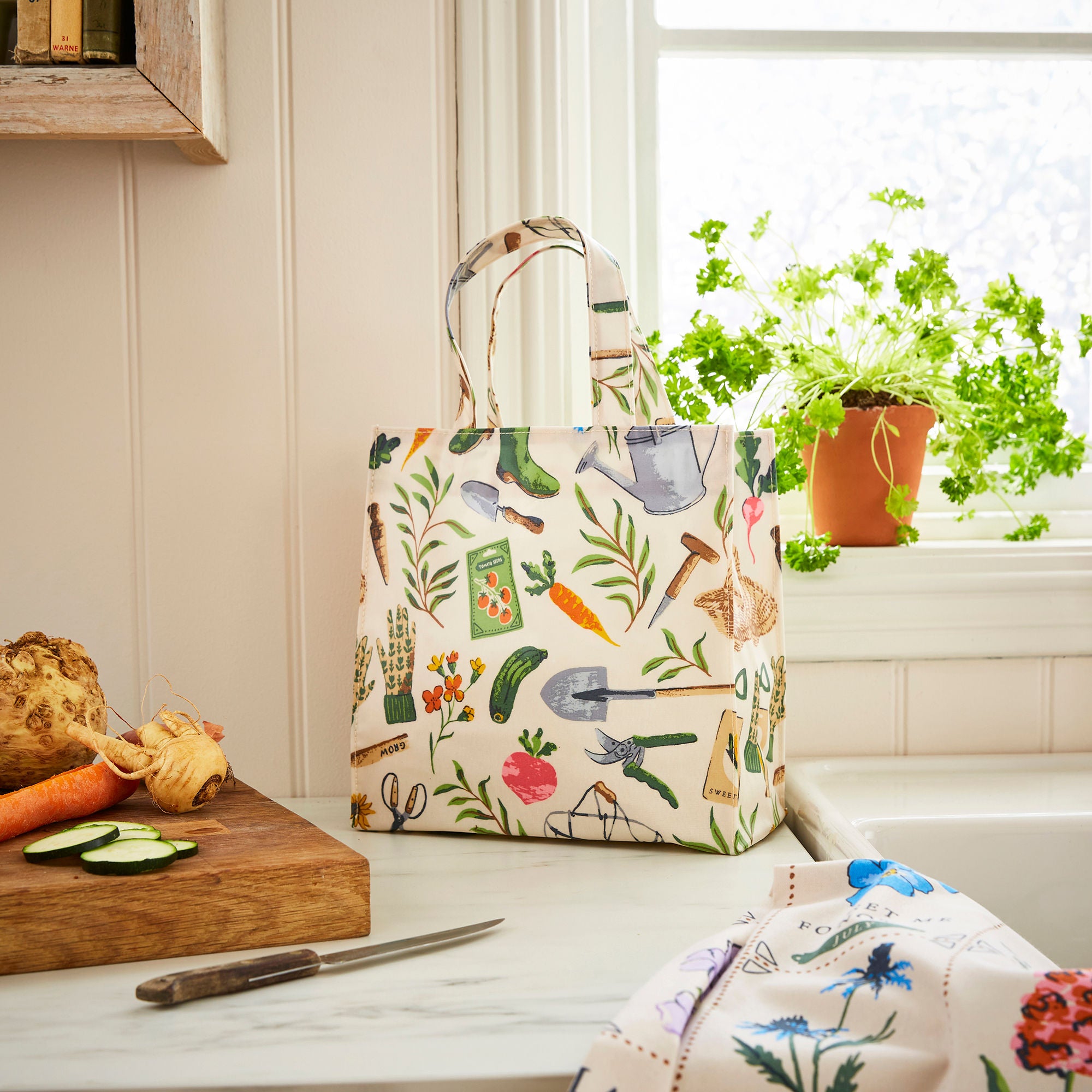 Time to Grow PVC Bag Small in Green - Bag - Ulster Weavers