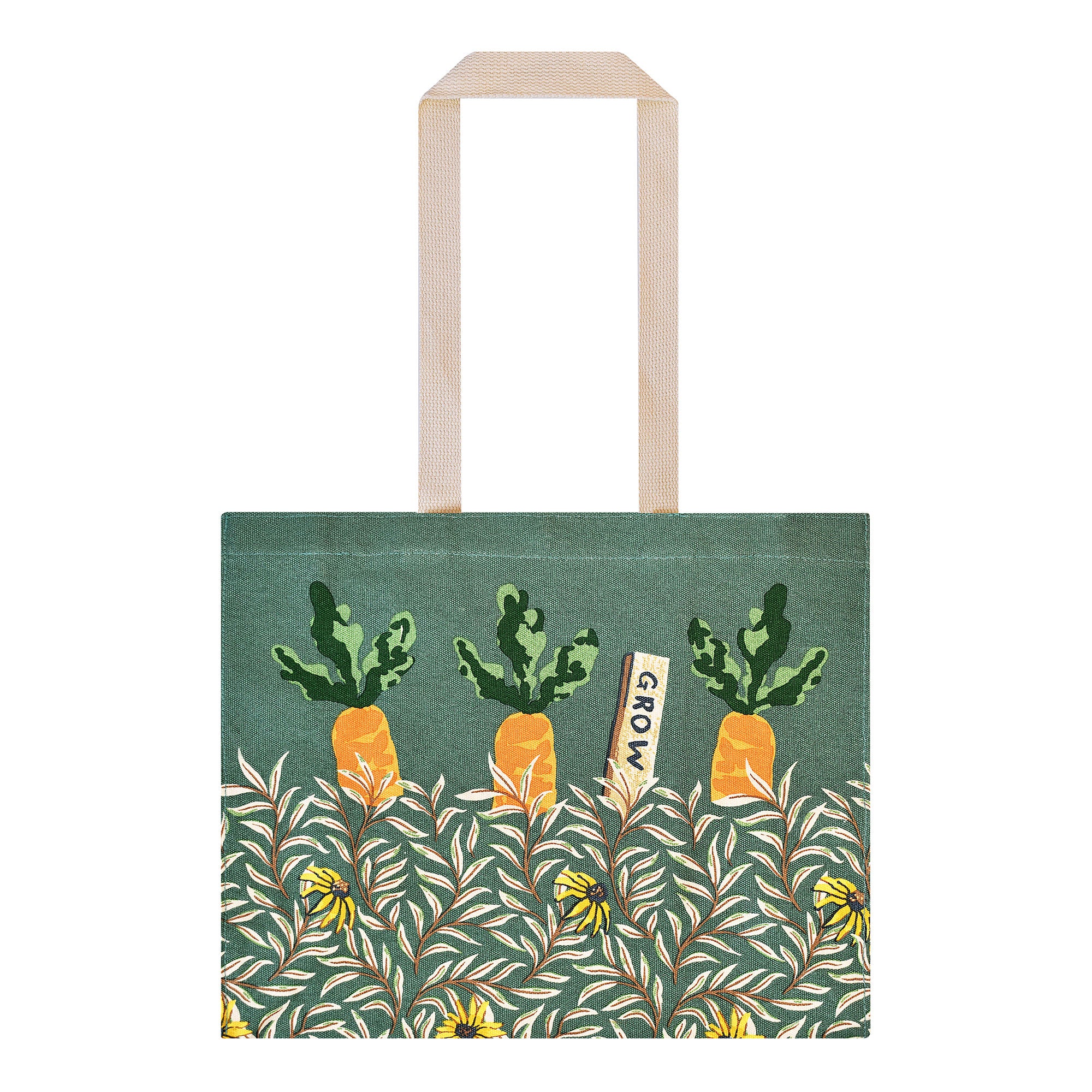 Time to Grow Canvas Shoulder Bag in Green - Bag - Ulster Weavers