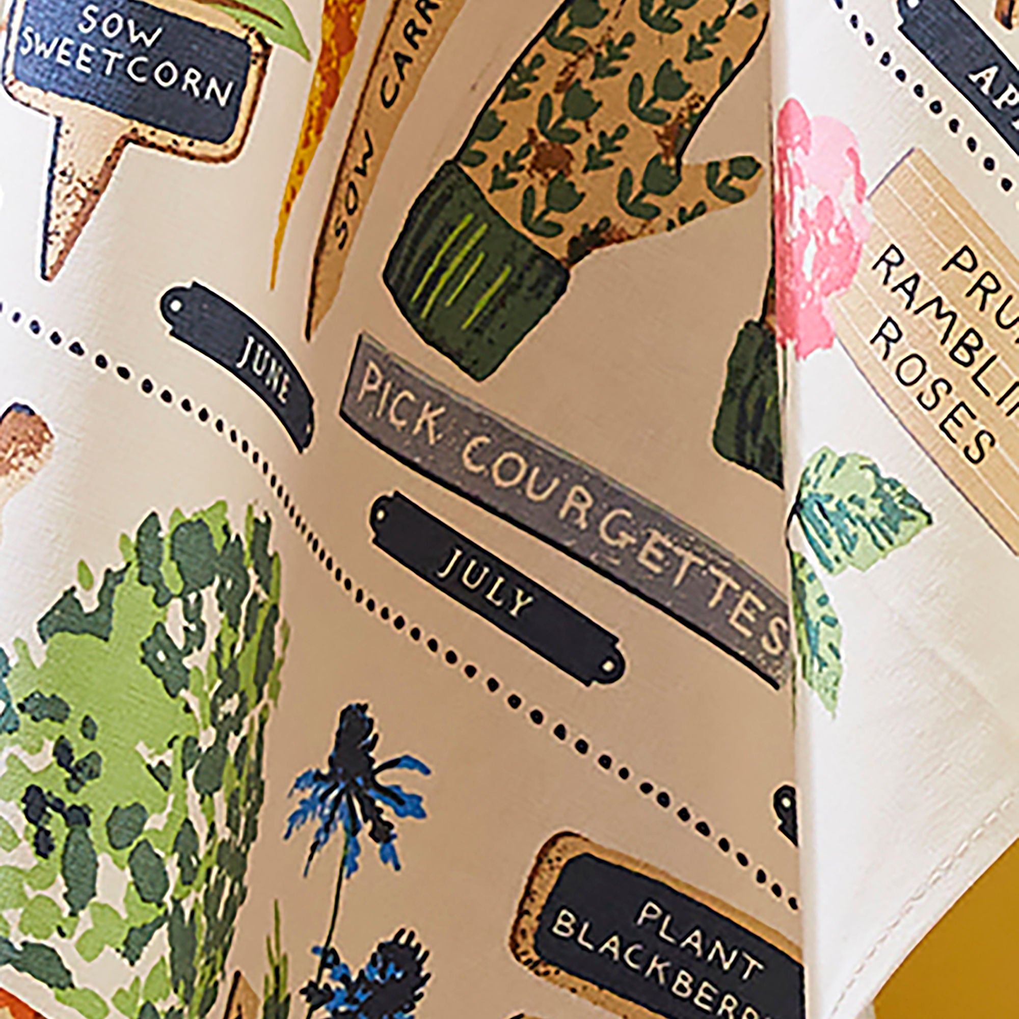 Time to Grow Jobs Cotton Tea Towel in Green - Tea Towel - Ulster Weavers