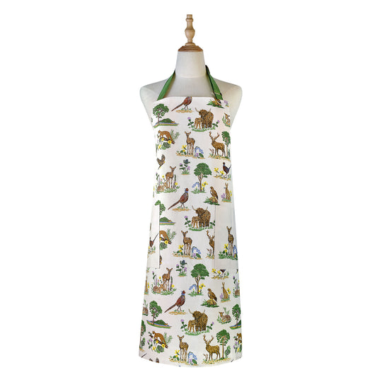 Thistlewood Cotton Apron in Green