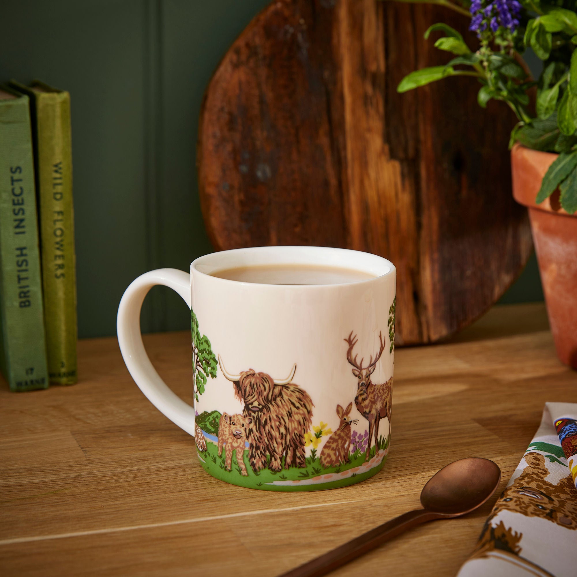 Thistlewood Bone China Mug in Green - Mug - Ulster Weavers