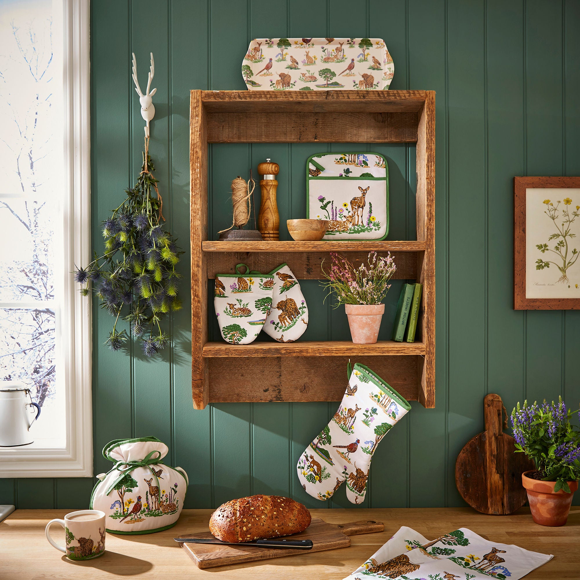 Thistlewood Scatter Tray in Green - Tray - Ulster Weavers