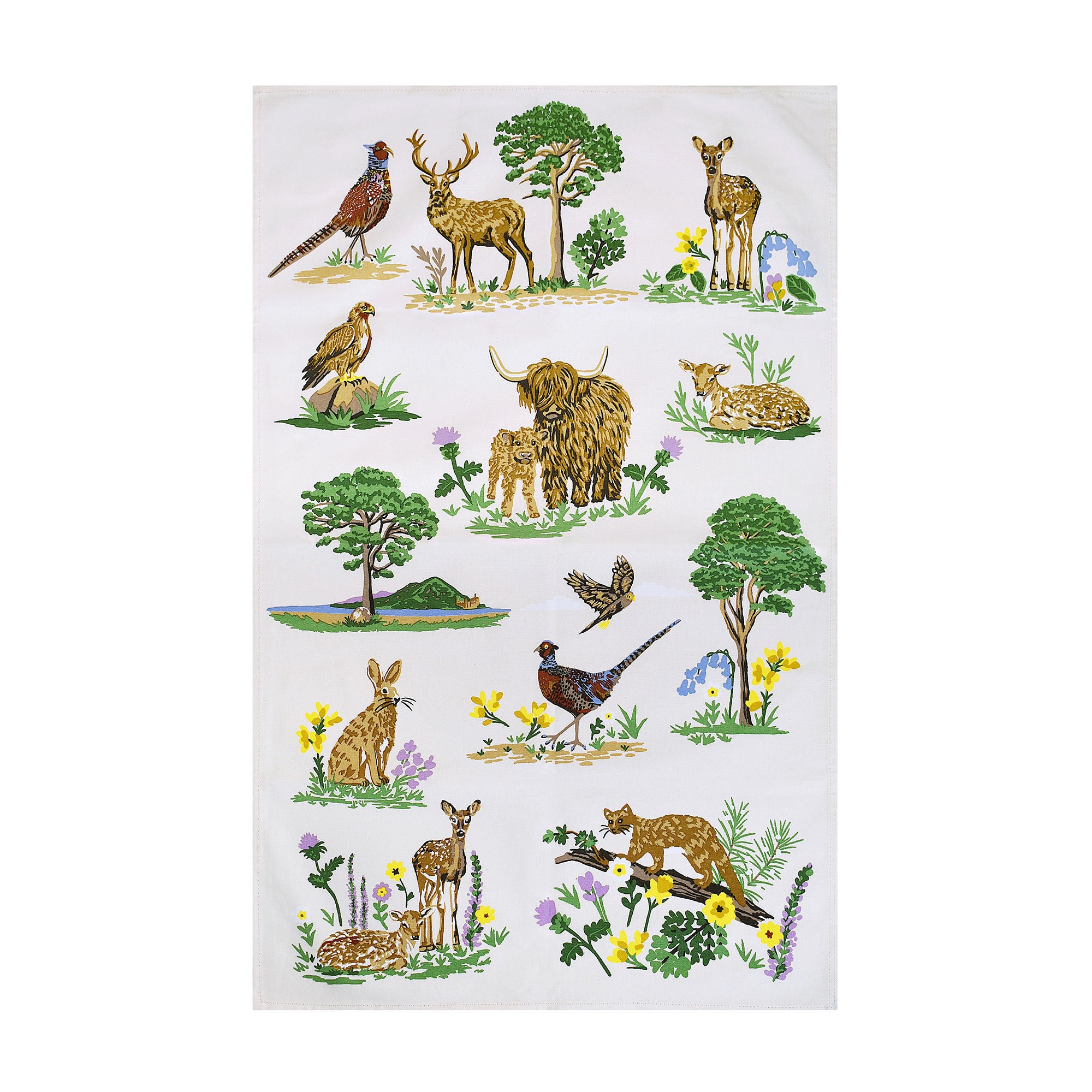 Thistlewood Cotton Tea Towel in Green - Tea Towel - Ulster Weavers