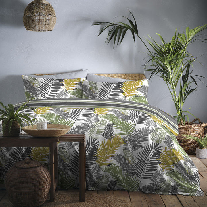 Tropical Duvet Cover Set by Fusion in Ochre - Duvet Cover Set - Fusion