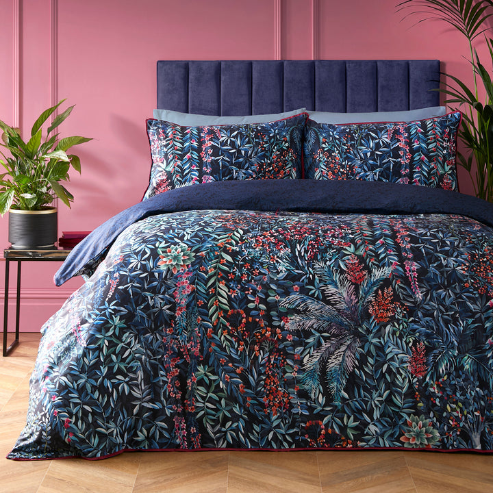 Tessa Duvet Cover Set by Soiree in Navy - Duvet Cover Set - Soiree