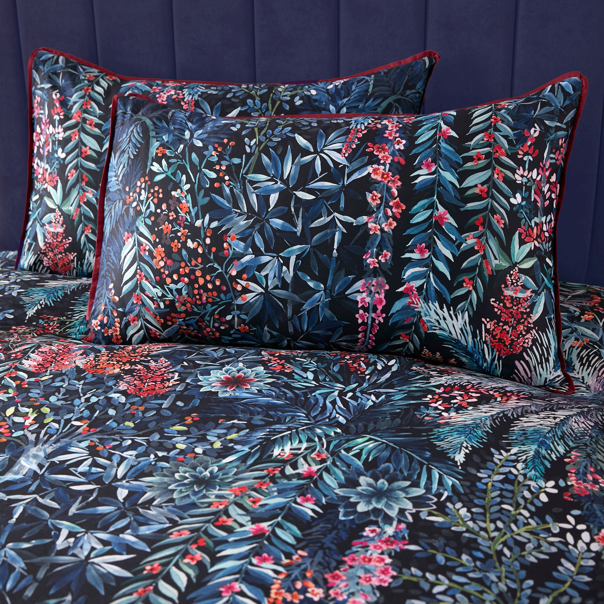 Tessa Duvet Cover Set by Soiree in Navy - Duvet Cover Set - Soiree