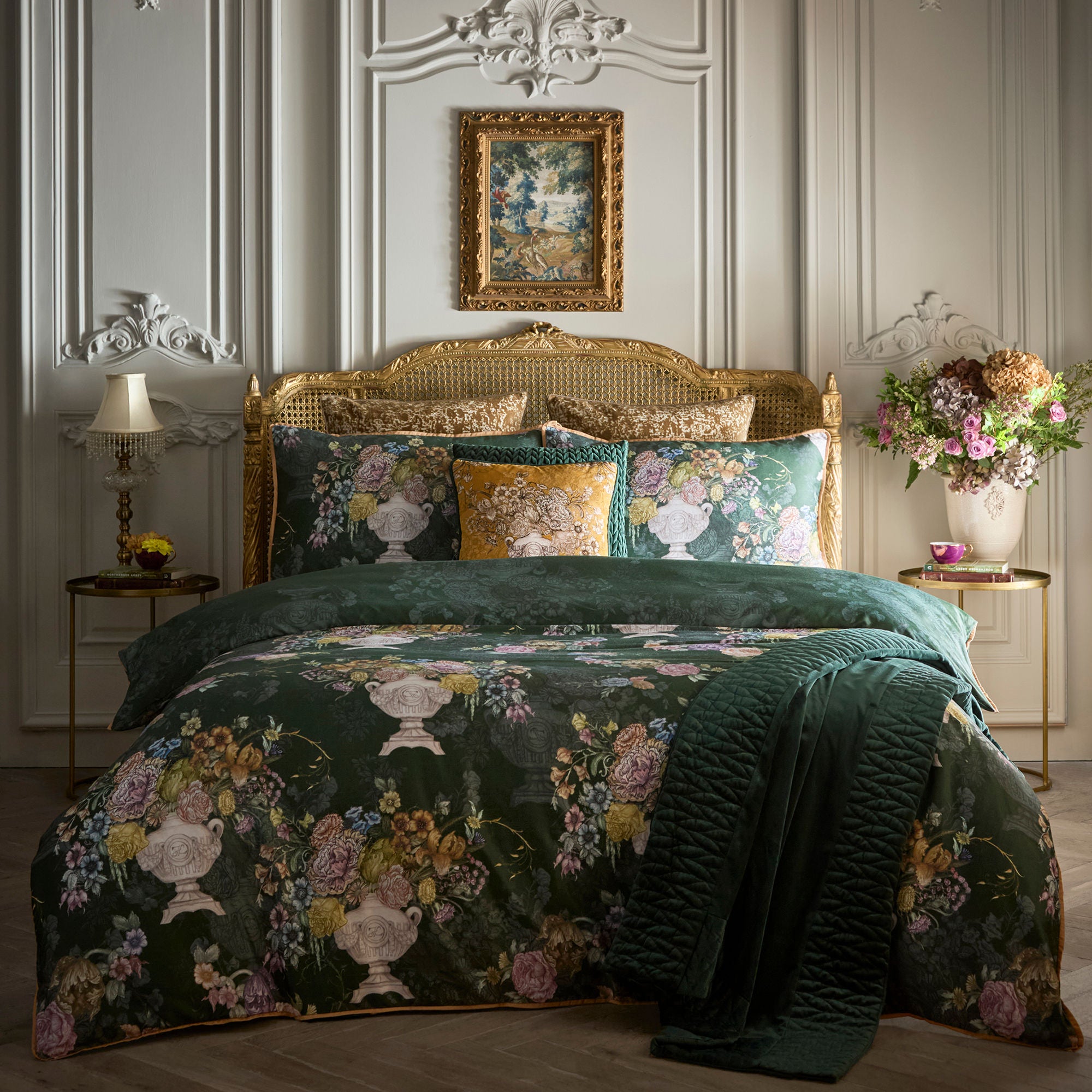 Tuscan Holiday Duvet Cover Set in Green