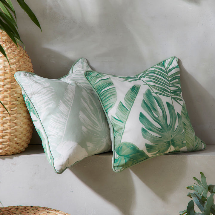 Tahiti Outdoor Cushion by Dreams & Drapes Design in Green 43 x 43cm - Cushion - Dreams & Drapes Design