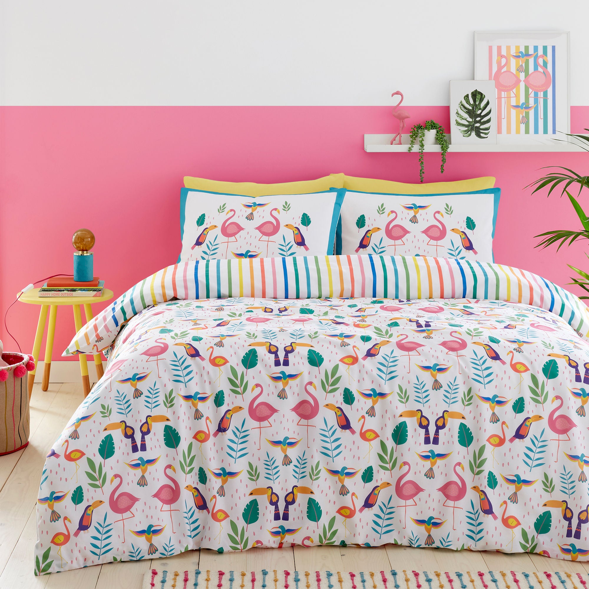 Tropical Flamingo Duvet Cover Set by Fusion in Pink - Duvet Cover Set - Fusion