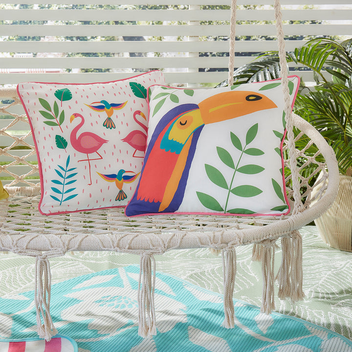 Tropical Flamingo Outdoor Cushion by Fusion in Pink 43 x 43cm - Cushion - Fusion