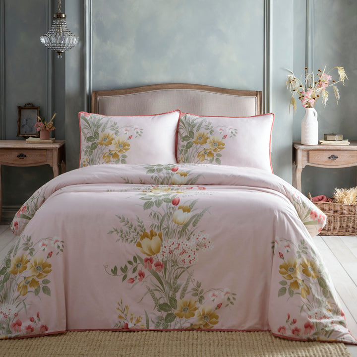 Trudy Duvet Cover Set by Appletree Heritage in Blush Pink - Duvet Cover Set - Appletree Heritage
