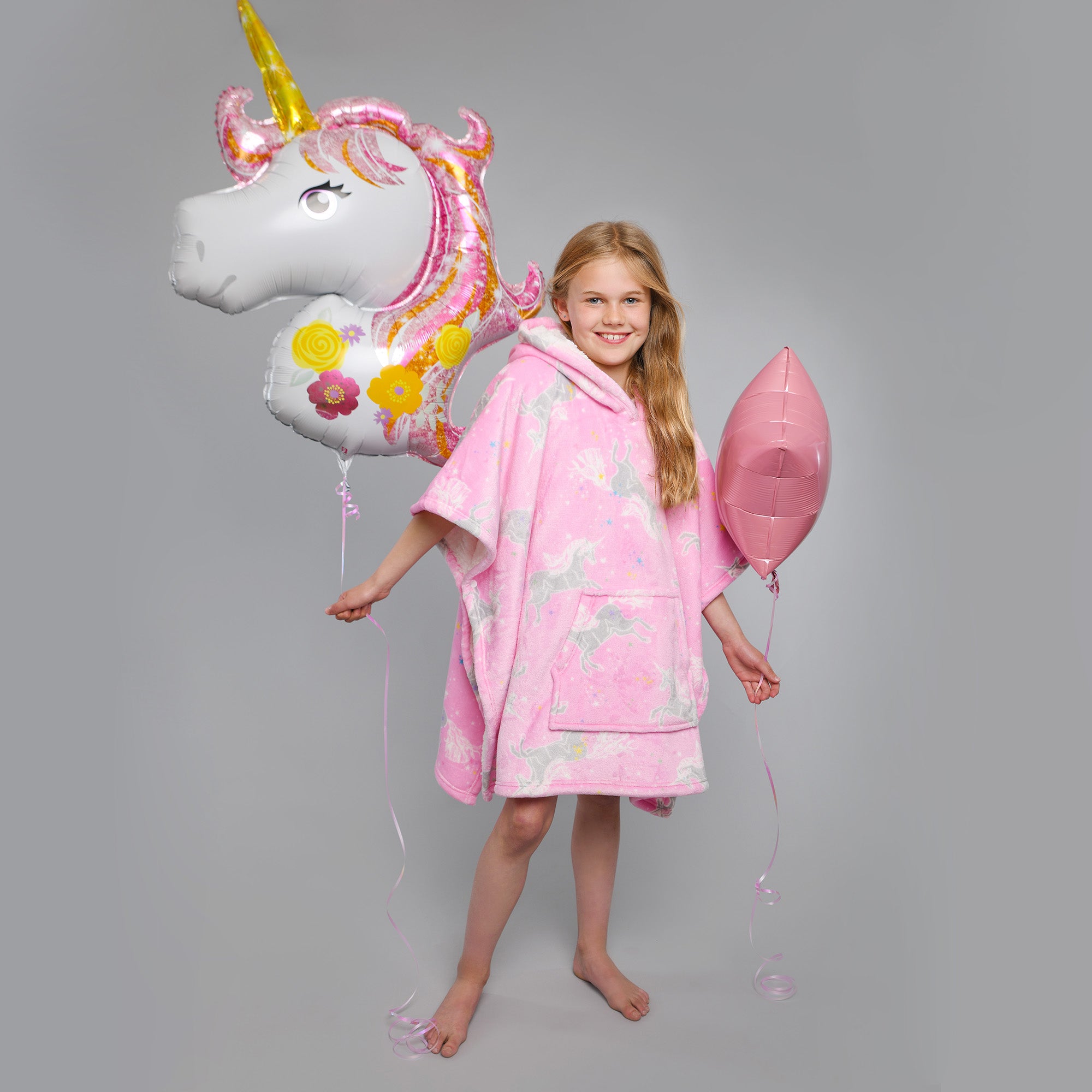 Unicorn Hooded Throw by Bedlam in Pink 75 x 92.5cm - Hooded Throw - Bedlam