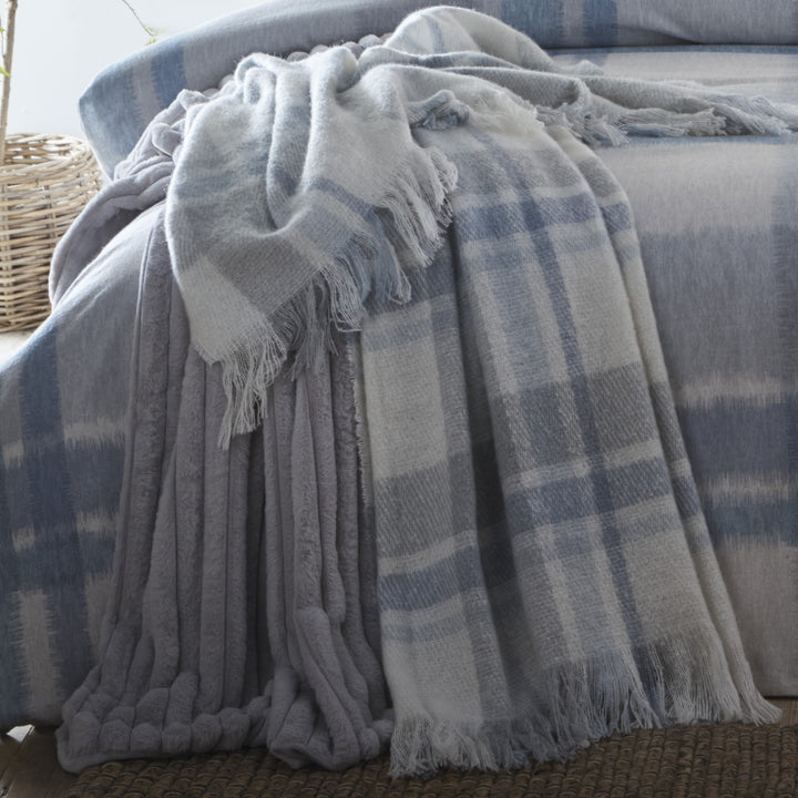 Verbier Bedspread by Appletree Hygge in Blue 130cm x 180cm