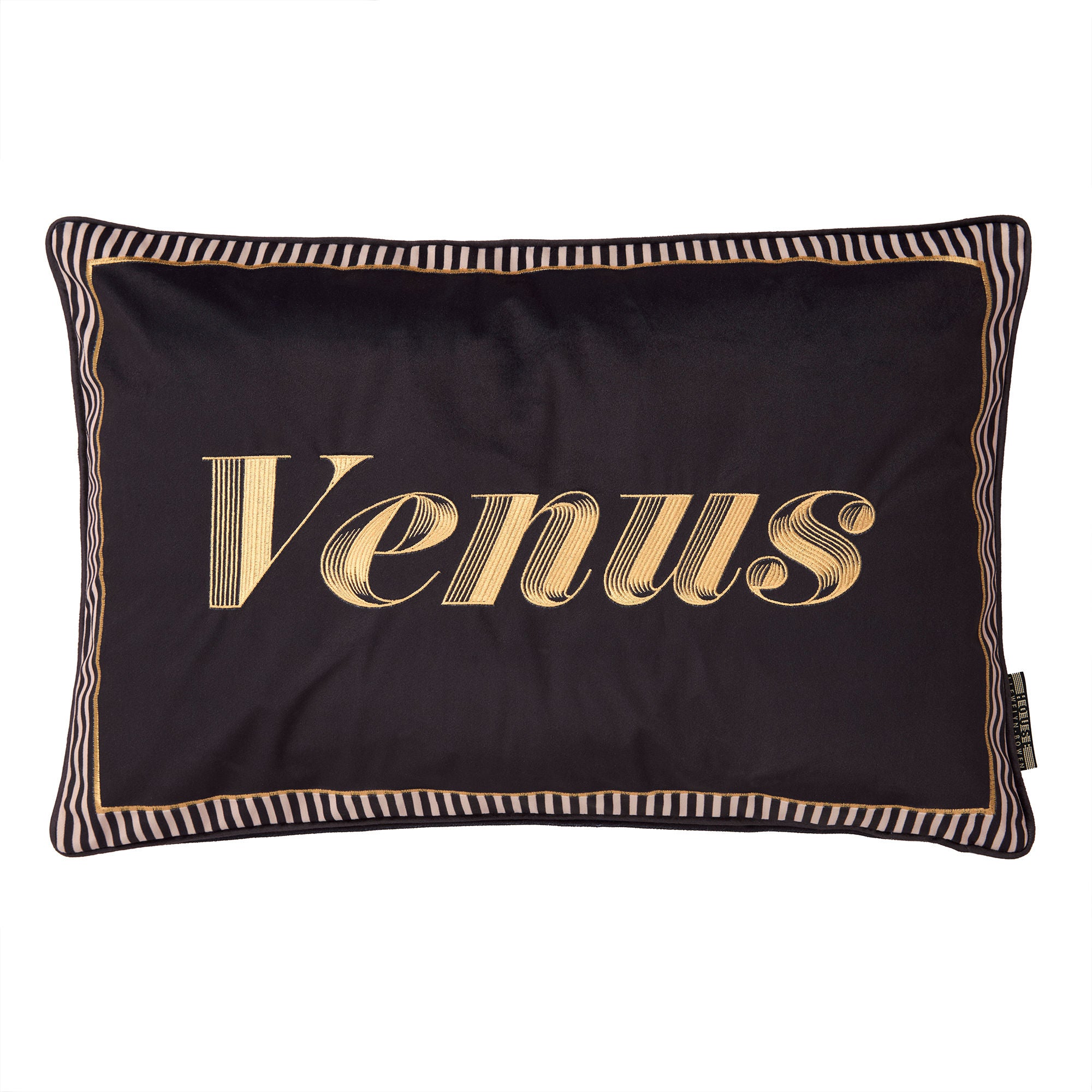 Venus Signature Cushion in Black 40 x 60cm